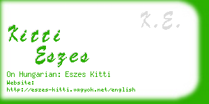 kitti eszes business card